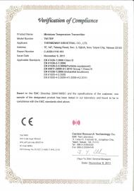 證書/專利/目錄-傳送器CE認證-傳送器CE認證