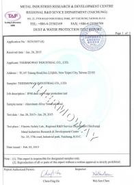 Certifications/Patents-Thermocouple Head IP68 rated-Thermocouple Head IP68 rated